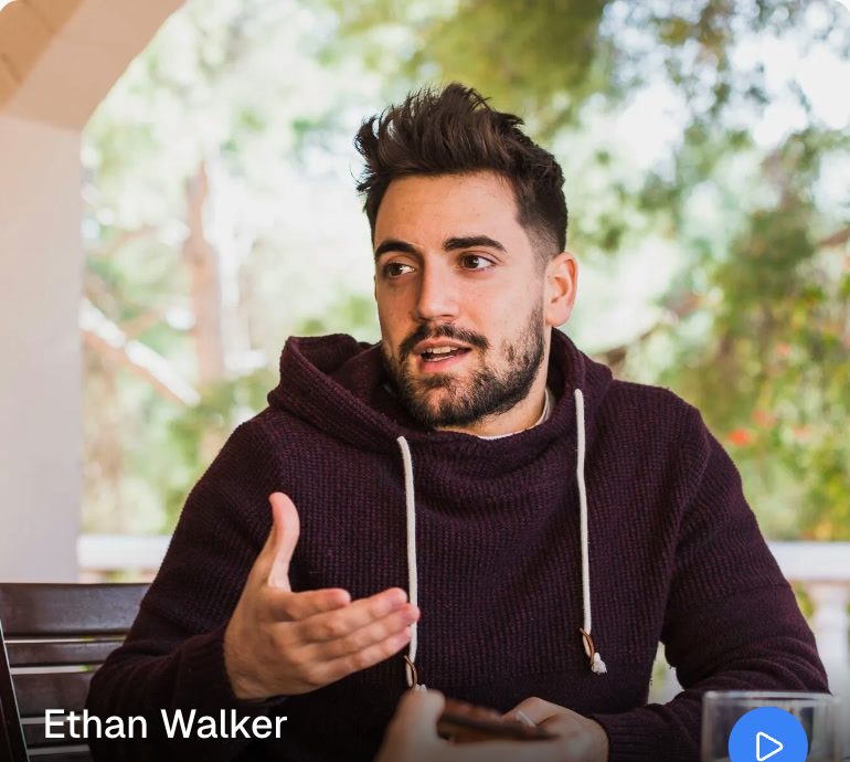 Video testimonial from Ethan Walker, Software Development Student